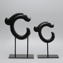 Modern new Chinese creative fortune ornaments sales department model room porch TV cabinet desk soft decorations