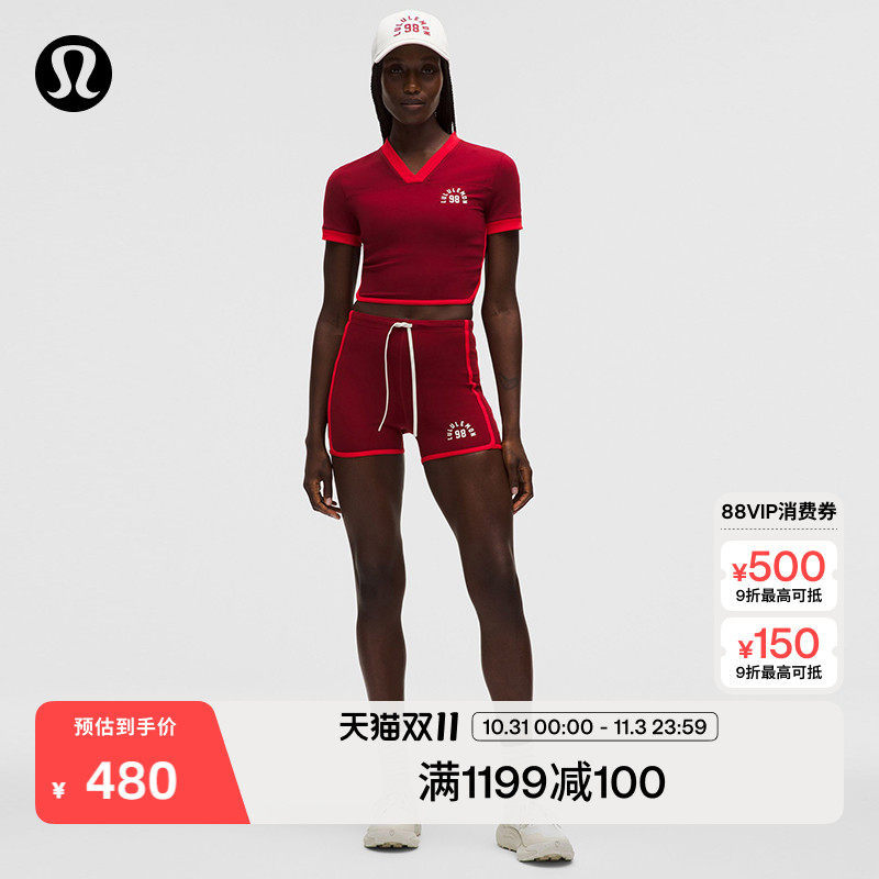 Nulu Women's Sports Trim High-Waisted Shorts 3 *Sotm丨Lululemon丨Lw7Dpps