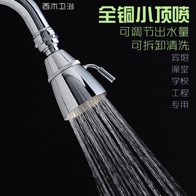 All copper shower single head spray head top hoists detachable hotel hotel hotel bathroom dedicated
