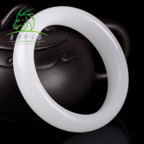 Xiao Yazhai Natural Xinjiang Baiyu bracelet Womens Kun Lun White Jade Goat Fat Jade Bracelet Send Gift Jiayon