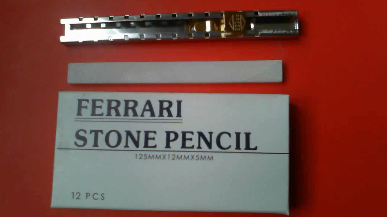 A talc pen clip and 12 talc pencil caps