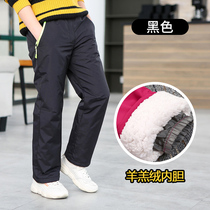 simboo walking outdoor children padded velvet winter ski pants for boys and girls warm cotton trousers