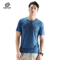 TECTOP probe outdoor quick-drying T-shirt mens elastic round neck quick-drying shirt womens fitness exercise short sleeves