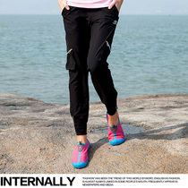 TECTOP outdoor sports quick-drying pants womens thin summer slim trousers stretch sweat breathable sunscreen pants