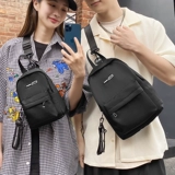 Японская нагрудная сумка, черная вместительная и большая портативная сумка через плечо