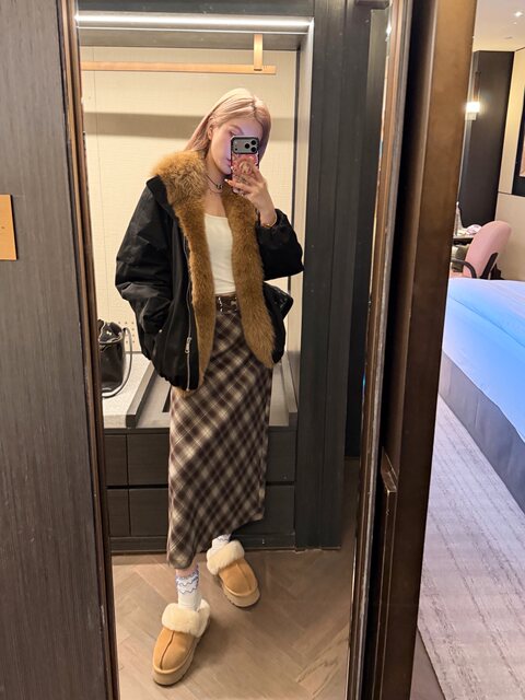 Mungsera'Winter Edinburgh' Fox Fur Parka down Jacket Black Short Warm Coat New Style