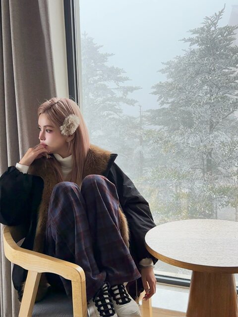 Mungsera'Winter Edinburgh' Fox Fur Parka down Jacket Black Short Warm Coat New Style