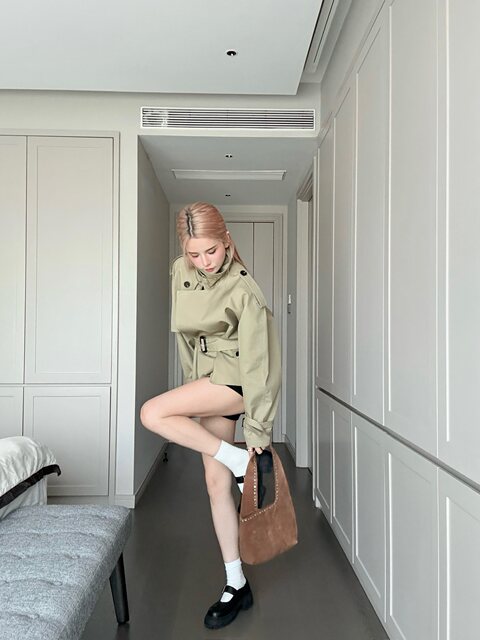 Mungsera[Rome Academy]5Cm Thick-Soled Molded Mary Jane Loafers Made of First-Layer Cowhide Leather