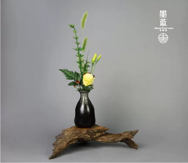 Bình hoa nhỏ cắm hoa Sắp xếp gốm Zen đen vàng Trung Quốc Nhật Bản bàn trà cắm hoa phòng trà - Vase / Bồn hoa & Kệ các mẫu chậu hoa đẹp