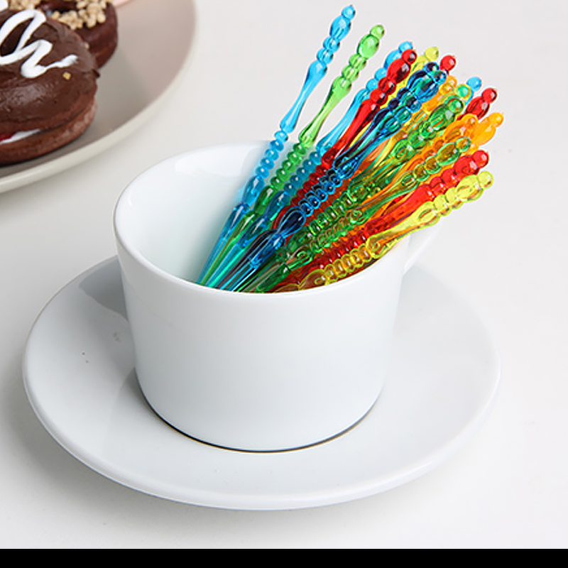 KM 901 Japanese plastic fruit fork Moon cake fork multi-use food sign can be reused 20 rice wood for 92