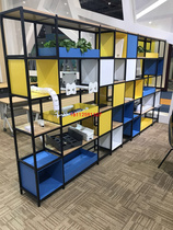 loft wrought iron partition shelf screen modern simple industrial style locker porch display living room bookshelf