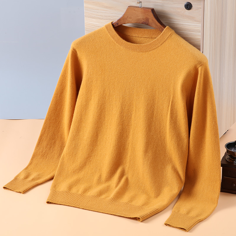 Mùa thu và mùa đông mới áo len cashmere tinh khiết áo len nam kích thước lớn lỏng lẻo cổ tròn chạm đáy áo len dày cổ chữ V áo cardigan nam
