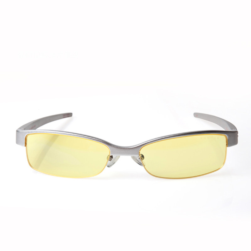 GUNNAR Wing Ferra Red Frosted Silver Fracted Amber Lens Anti - Blue - ray glasses