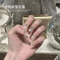 Net Red Medecor Love Ornament Crooked Tip Bottom Drill Transparent Mix High Texture Super Shiny Section Profiled Nail Accessories Accessories