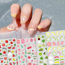 Summer Fruit Party Medecor Sticker 2022 New Lemon Strawberry Watermelon Water Honey Peach Nail Small Pattern Patch
