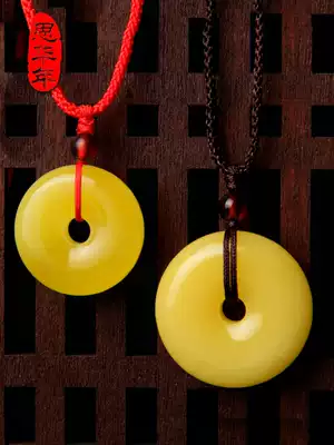Natural beeswax raw stone no optimization Baltic chicken oil beeswax buckle pendant Beeswax cake with beads