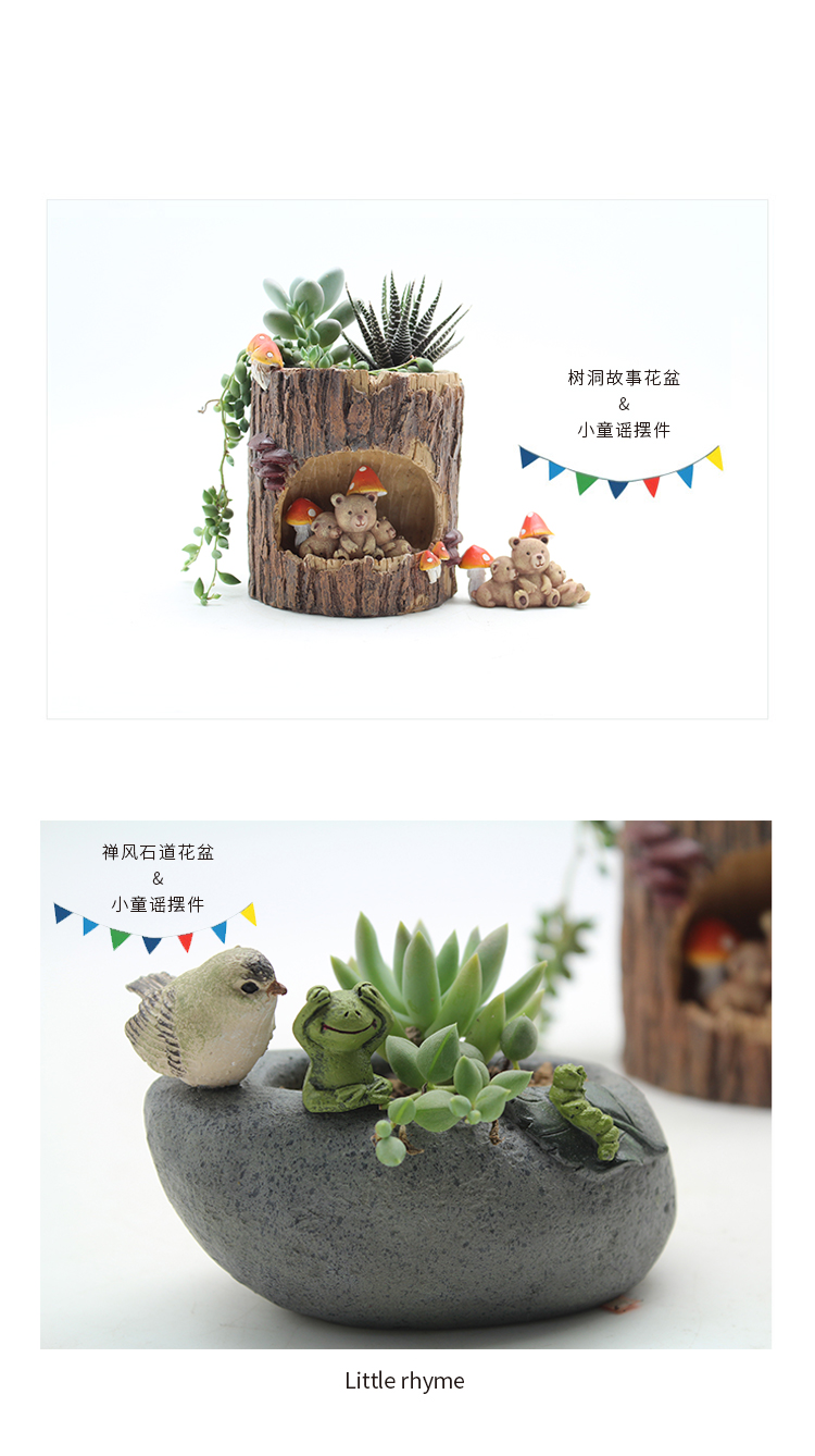 Nếu sáng tạo động vật nhỏ đồ trang trí nhỏ lọ hoa trang trí nhà dễ thương phim hoạt hình làm vườn tiện ích nhỏ nhím phụ kiện trang trí phòng thờ