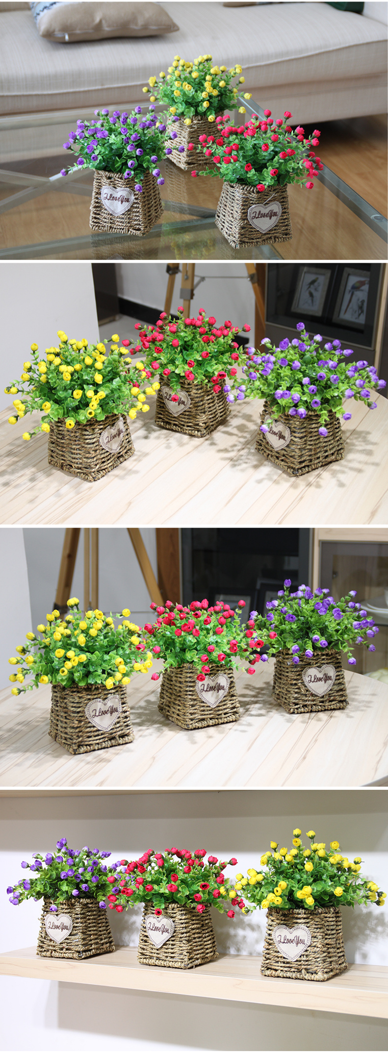 The Send + simulation flower art ceramic flower pot roses eucalyptus flower buds suit household act the role ofing is tasted furnishing articles desktop flower art