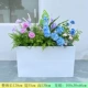 Цветочная композиция White Setaria Delphinium [Цветочная коробка не входит в комплект поставки, поставляется уже вставленной]