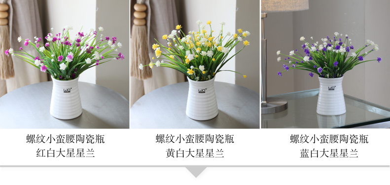 The Send false + simulation flower tea mei bract stars orchid with ceramic vases, flower arrangement suits for counters decorative flower shelf