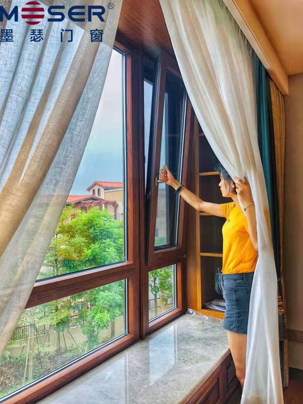 Mousser Aluminum Bag Wood Theft Protection Window Seal Balcony Window Solid Wood Floor Window window doors and windows Custom diamond mesh window yarns integrated window-Taobao