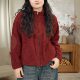 Autumn and winter fashionable spliced ​​double-sided polar fleece stand-up collar versatile age-reducing casual jacket 9698