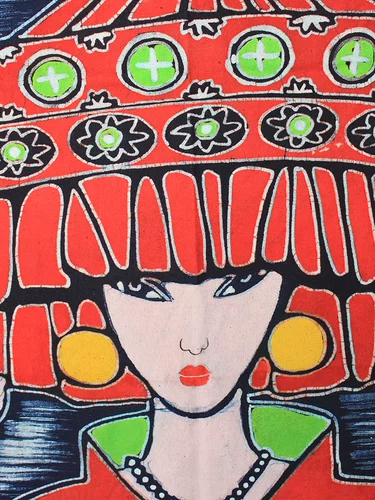 Средне -сильное восковое красование Miao Характерная краска ткани праздничная заправка ресторан