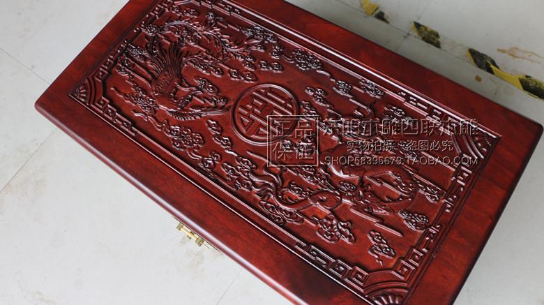 Longfeng Double Hạnh phúc Hôn nhân Hộp Elm / Toàn bộ 榫 卯 Cấu trúc / Du Qing Factory Nhà máy sản xuất hộp gỗ - Cái hộp thùng gỗ
