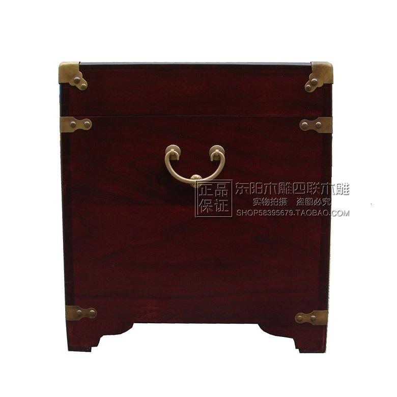 Cao cấp đầy đủ long não gỗ hộp vali của hồi môn đầy đủ 榫 cấu trúc đồng phong bì tấm góc hộp cổ bàn cà phê hộp - Cái hộp thùng gỗ