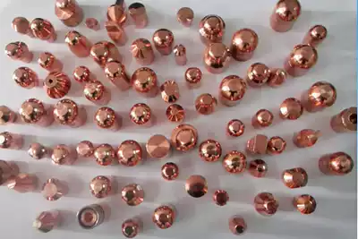 Spot welding machine Chrome zirconium copper round electrode cap electrode head 16 tip electrode cap flat head Phi 16 * 23L manufacturer heterosexual custom