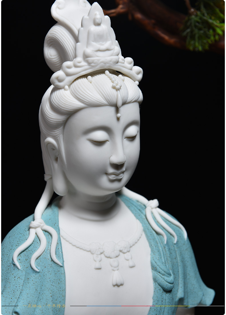 Yutang dai ceramic zen guanyin Buddha indoor household act the role ofing is tasted furnishing articles lotus comfortable avalokitesvara