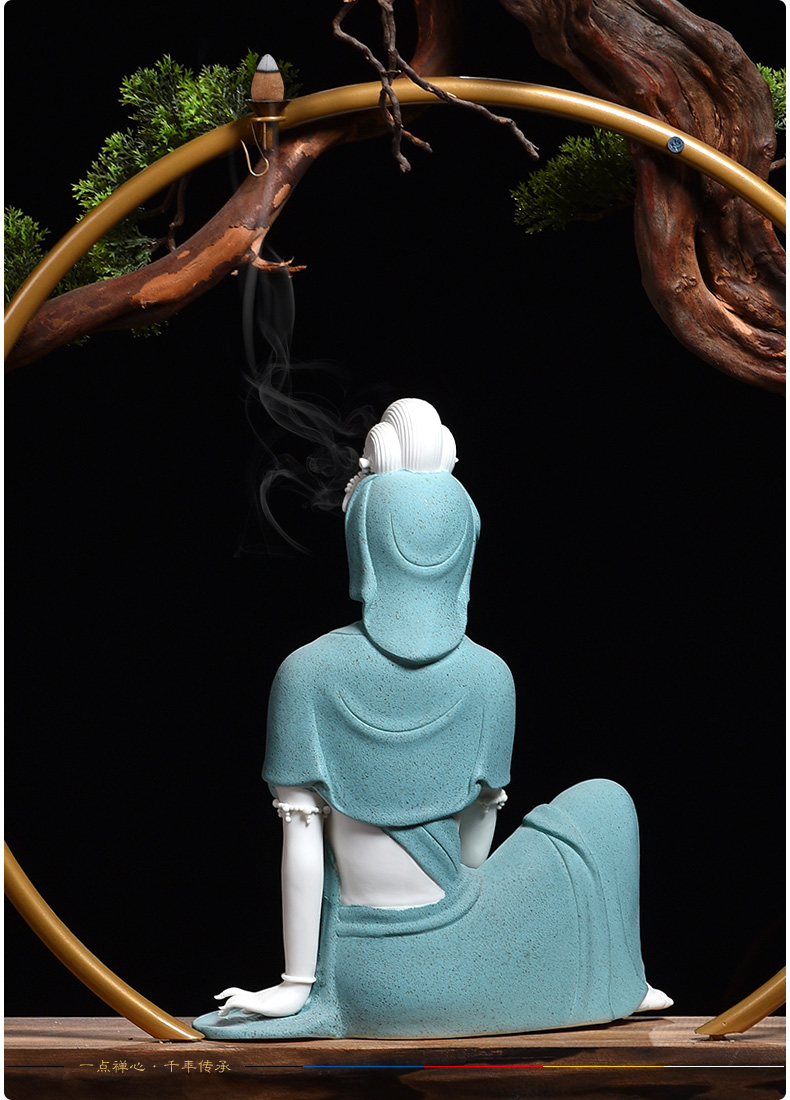 Yutang dai ceramic zen guanyin Buddha indoor household act the role ofing is tasted furnishing articles lotus comfortable avalokitesvara