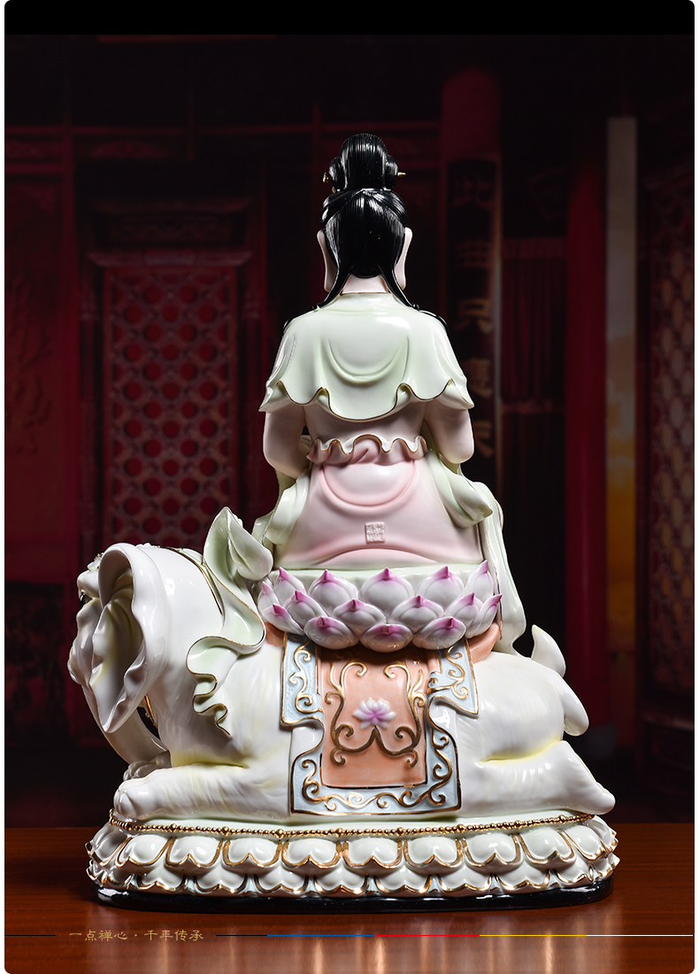 Yutang dai ceramic Buddha temple consecrate three SAN hua yan/20 inches/samantabhadra bodhisattva manjusri bodhisattva D03-10