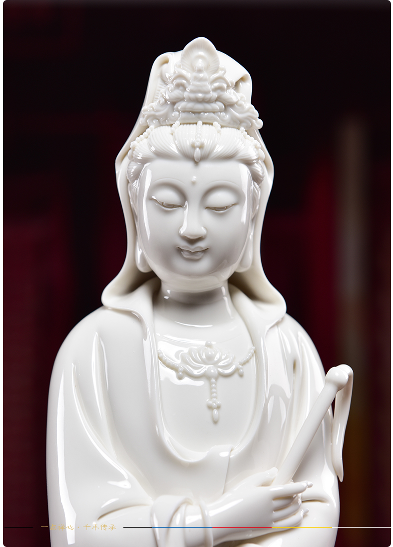 Yutang dai dehua white porcelain graciousness tuas gods home worship goddess of mercy Buddha ceramic jade white dust guanyin