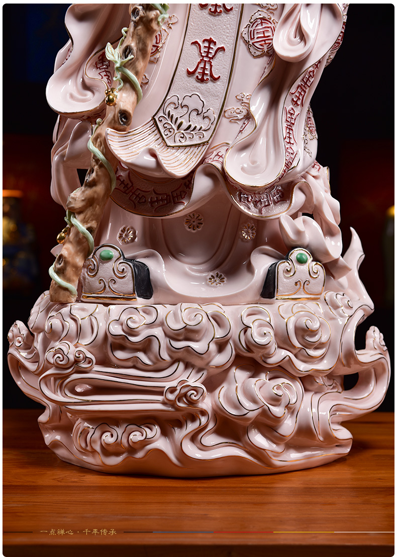 The old man gifts wealth yutang dai dehua ceramic Buddha furnishing articles/90 cm YunFuLu shou samsung