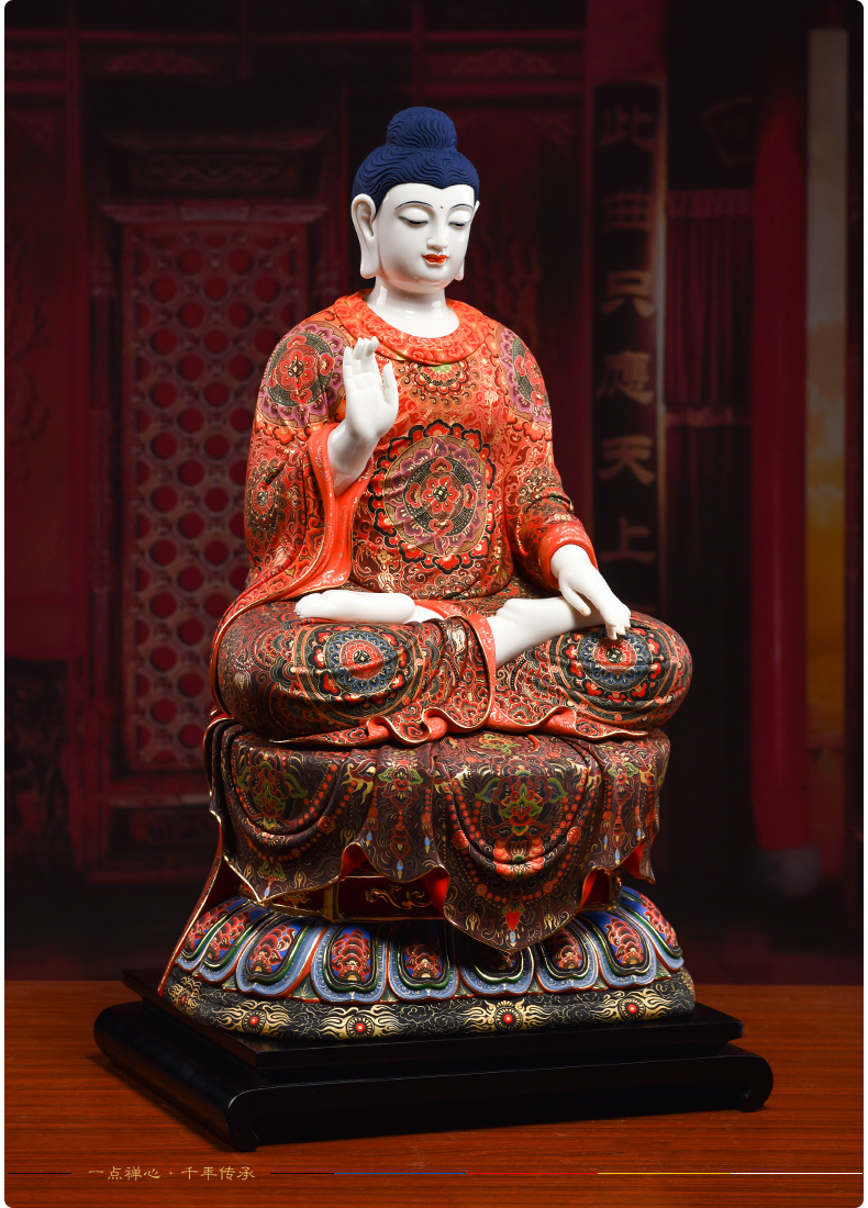 Yutang dai ceramic Buddha statute to occupy the extremely Buddha shakyamuni Buddha had handicraft furnishing articles