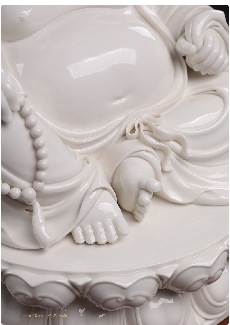 Yutang dai dehua white porcelain pot - bellied laughing Buddha maitreya Buddha maitreya worship that occupy the home furnishing articles snow DouShan earth