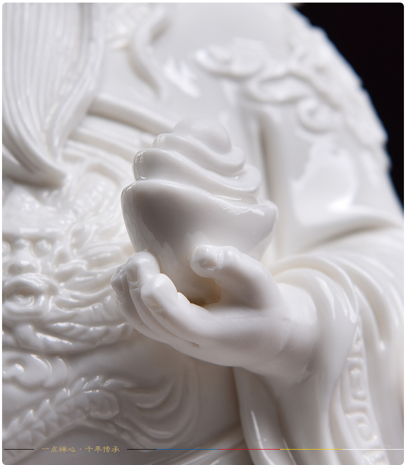 Yutang dai dehua white porcelain mammon like ceramic god of fortune gods sitting room adornment is placed in the store opening gifts