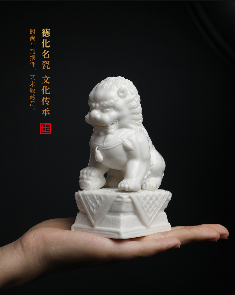 Yutang dai dehua porcelain its art home furnishing articles home decor accessories/a pair of lion D19-11