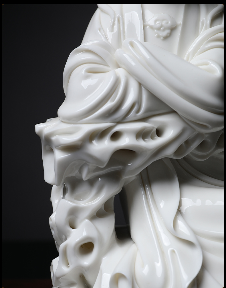 Yutang dai dehua white porcelain porcelain avalokitesvara figure of Buddha enshrined that occupy the home furnishing articles cheng sat rock guanyin