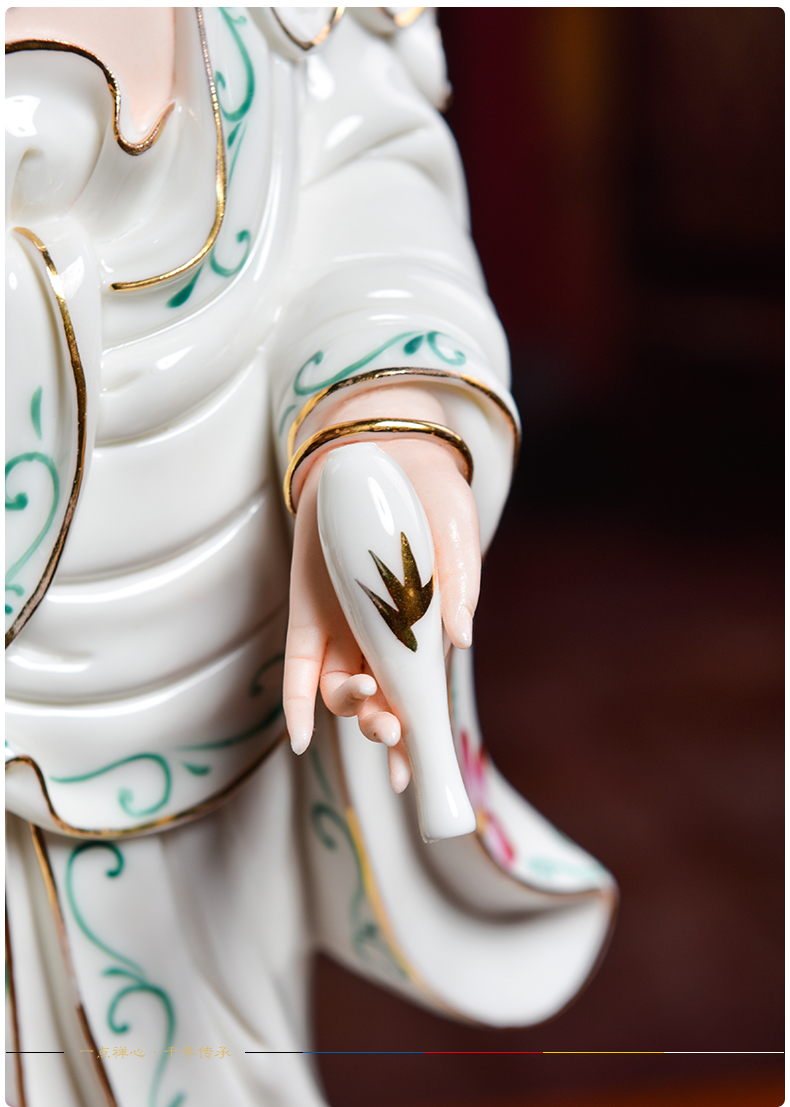 Yutang dai ceramic 17 inch western three holy spirit like home worship amitabha Buddha guanyin momentum to furnishing articles