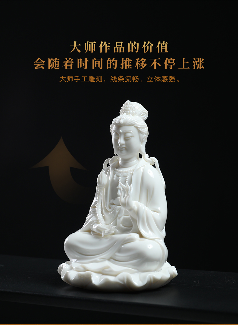 Yutang dai jade red porcelain is a horse of white marble this life Buddha Buddha bodhisattva furnishing articles 5 inches sitting lotus trend to Mr