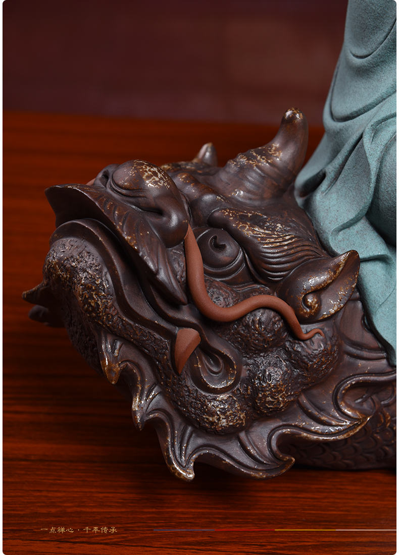 Ceramic production is pulled from the shelves 】 【 the four bodhisattvas manjusri samantabhadra hid in aojiang effort fish guan Yin
