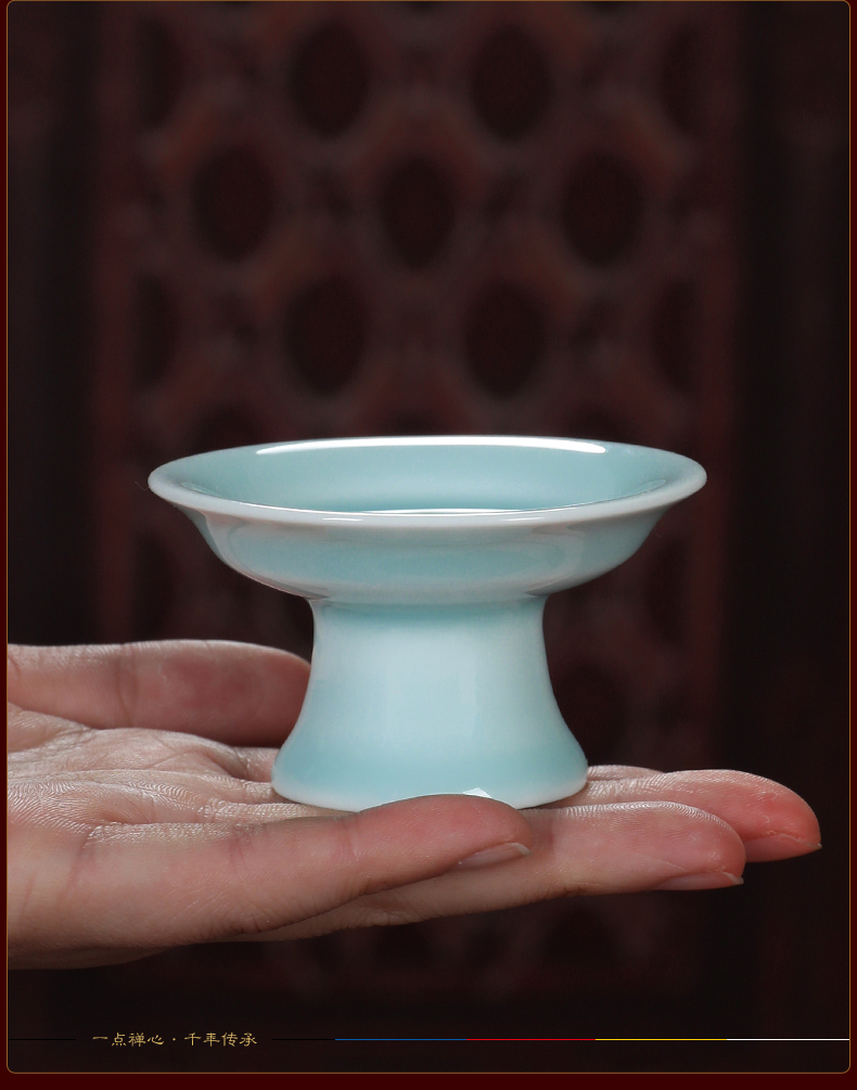 Yutang dai, longquan celadon for plate of fruit bowl household consecrate Buddha lotus for plate for Buddha Buddha with supplies before furnishing articles