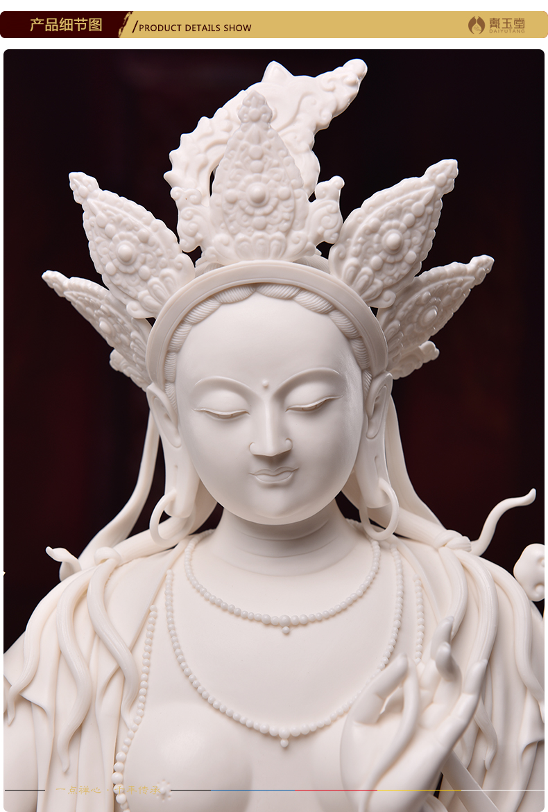 Yutang dai green tara ceramic sect Buddhism guanyin Buddha enshrined household its art furnishing articles at home