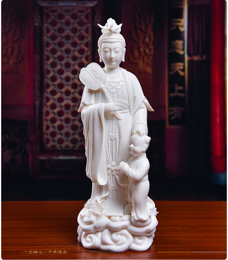 Yutang dai dehua ceramic Buddha home furnishing articles worship Taoist statues of Buddha sunchon develping the Notre Dame