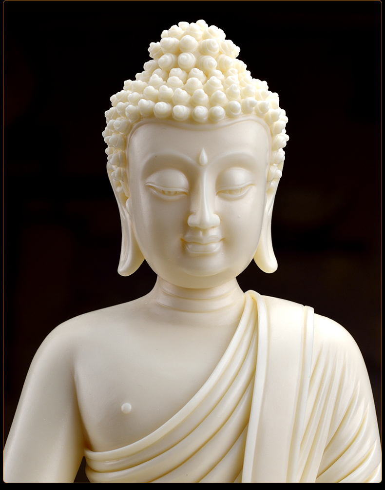 Yutang dai Lin Jiansheng dehua white porcelain porcelain carving art master yu huang bodhi Buddha Buddha Buddha Buddha furnishing articles