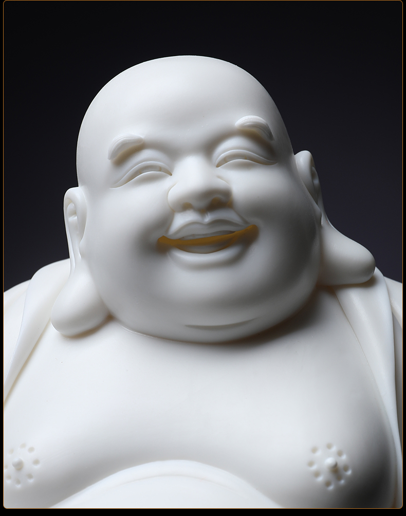 Yutang dai laughing Buddha of the masters of business gifts porcelain furnishing articles Lin Luyang smile eyebrow maitreya/D01-513