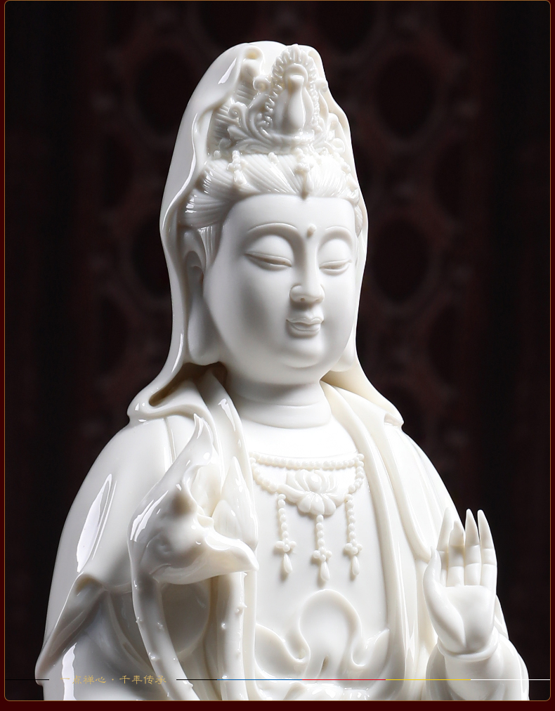 Yutang dai jade ceramic red porcelain retinues three holy figure of Buddha enshrined furnishing articles amida Buddha goddess of mercy corps as earth treasure bodhisattva