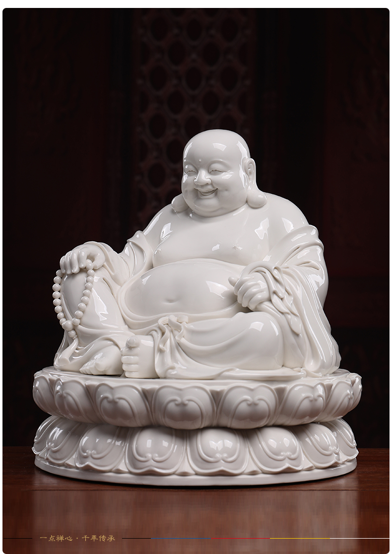 Yutang dai dehua white porcelain pot - bellied laughing Buddha maitreya Buddha maitreya worship that occupy the home furnishing articles snow DouShan earth